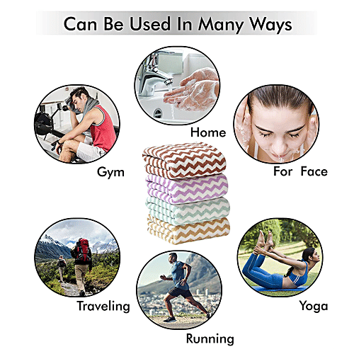 JBG Home Store Microfiber Hand Towels - Soft, Zigzag Pattern, 41 x 61 cm, Multicolour, 2 pcs Soft Feeling Touch
Breathable Fabric
High Quality Stitching