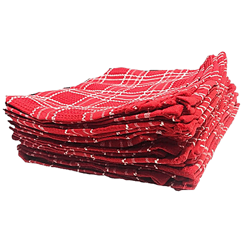 JBG Home Store Premium Kitchen Cotton Clothes - For Cleaning, 46 x 46cm, 200 GSM, Multicolour, 3 pcs