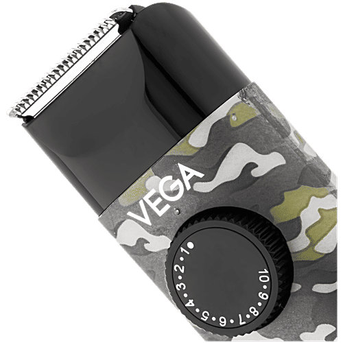 Vega X1 Beard Trimmer - Stainless Steel Blades, Quick Charge, Cordless, 40 Length Settings, 260 g (VHTH-16) 