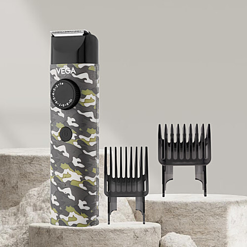 Vega X1 Beard Trimmer - Stainless Steel Blades, Quick Charge, Cordless, 40 Length Settings, 260 g (VHTH-16) 