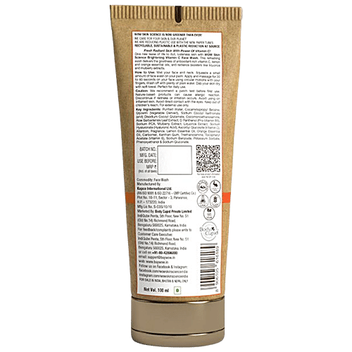 Wow Skin Science Brightening Vitamin C Face Wash - Fades Age Spots & Reduces Fine Lines, Eco Friendly, 100 ml  