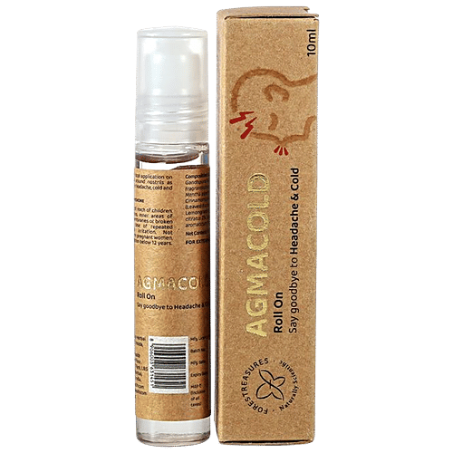 Forestreasures Agmacold Roll-On For Cold, Headache & Blocked Nose, 10 ml Bottle 