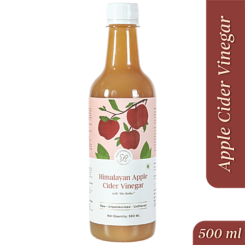 Forestreasures Himalayan Apple Cider Vinegar With Mother - Raw & Unpasteurised, 500 ml Bottle 