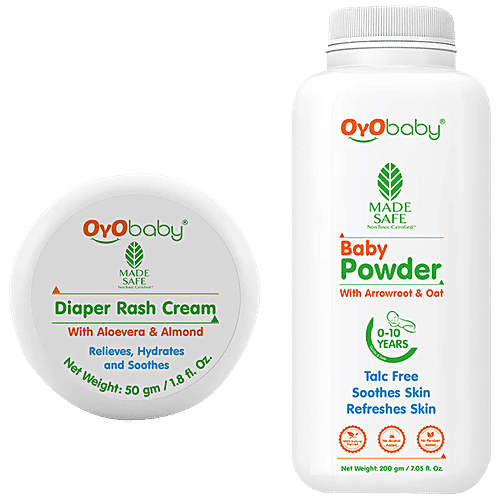Buy OYO BABY Baby Care Combo Diaper Rash Cream & Powder, Hydrates
