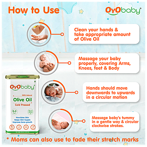 Buy OYO BABY Olive Oil ColdPressed, Natural, Nourishes Skin