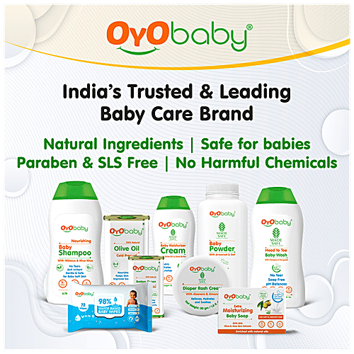 Oyo Baby Badam Rogan Sweet Almond Oil - Cold-Pressed, Calms Muscles, For Baby's Growth, 100 ml  