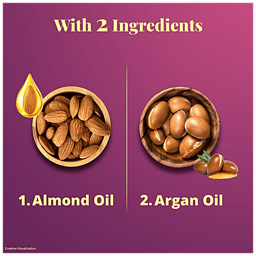 Bajaj Almond Drops Non-Sticky Hair Oil - Infused With Almond & Argan Oil, Provides 3-Way Damage Protection, 50 ml Bottle 