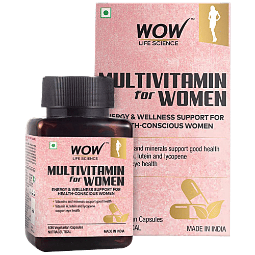WOW Life Science Multivitamin Capsule - For Women Boosts Met, 60 pcs