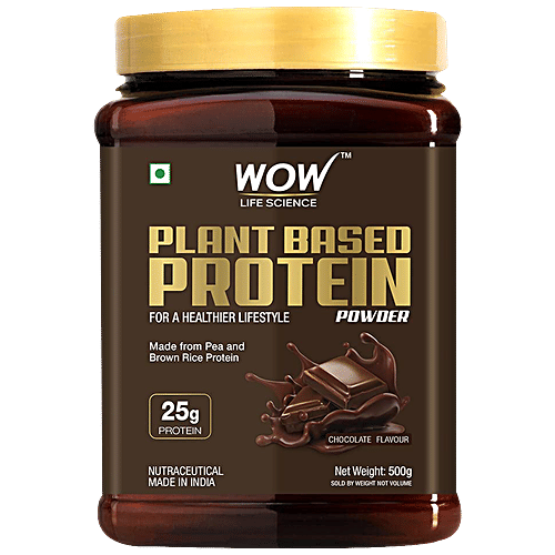Buy WOW Life Science Plant Based Protein Powder Chocolate Flavour