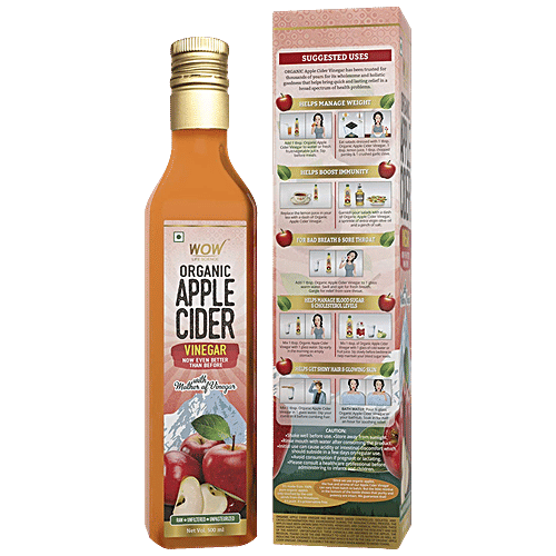 Buy WOW Life Science Organic Apple Cider Vinegar Raw Unfiltere Online