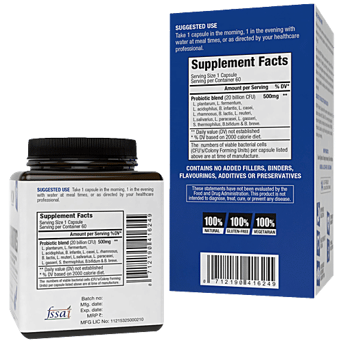 Buy WOW Life Science Probiotics Capsule Promotes Healthy Digest