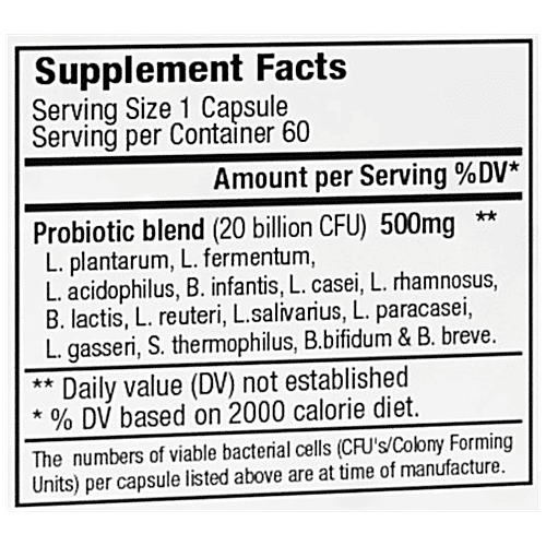 Buy WOW Life Science Probiotics Capsule Promotes Healthy Digest