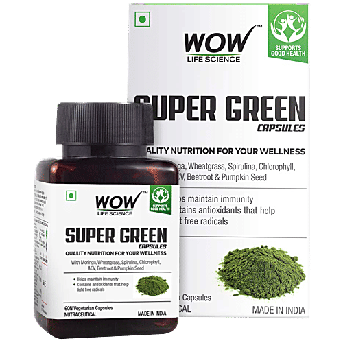 Buy WOW Life Science WOW Life Science Super Green Capsule Helps Boost
