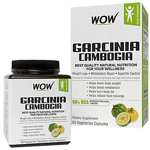 WOW Life Science Garcinia Cambogia Capsule - Helps Boost Meta, 60 pcs