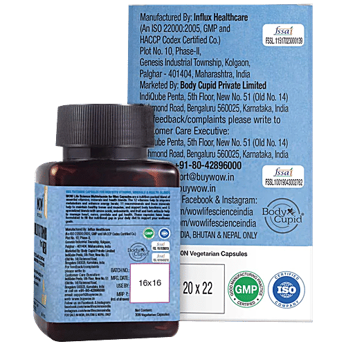 Buy WOW Life Science Multivitamin Capsule For MenÂ Provides Ene