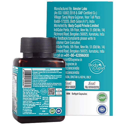 Buy WOW Life Science Omega3 Capsule With Fish Oil Supports Hea