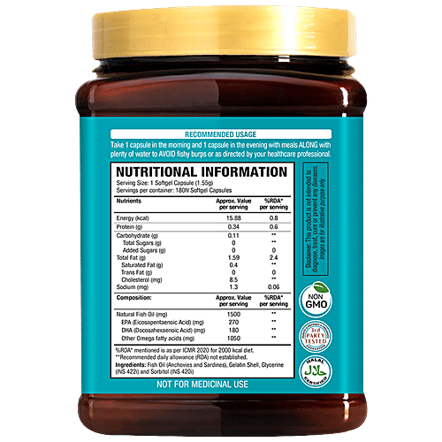 Buy WOW Life Science Omega3 Capsule With Fish Oil Supports He Online