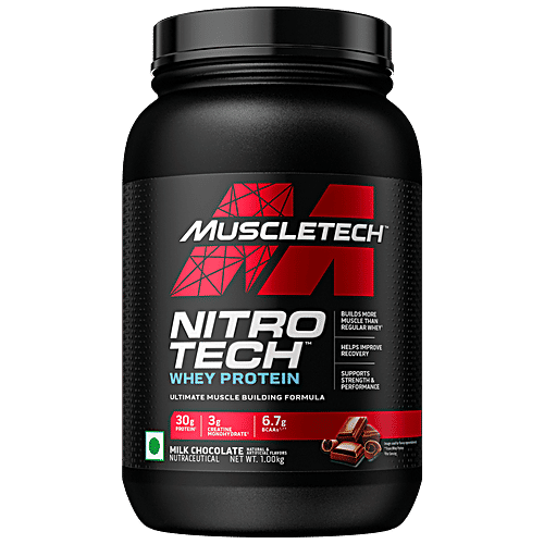 Buy MuscleTech Nitrotech Whey Protein Powder Builds Muscle, Supports