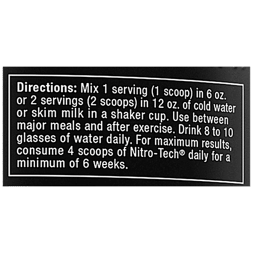 MuscleTech Nitrotech Whey Protein Powder - Dietary Supplement, For Muscle Building, Milk Chocolate, 1.81 kg  