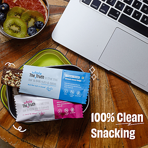 The Whole Truth Vegan Energy Bar - Fig Apricot & Orange, Dairy-Free, No Added Sugar, Natural, 40 g  