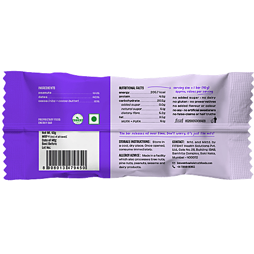 Buy The Whole Truth Energy Bar Peanut Choco Fudge, DairyFree, No