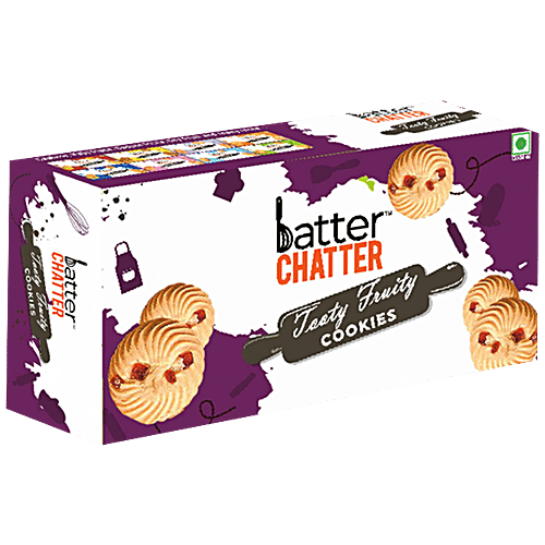 BATTER CHATTER Tooty Fruity Cookies - Crunchy Snack, Healthy, Rich In Vitamins, 200 g  