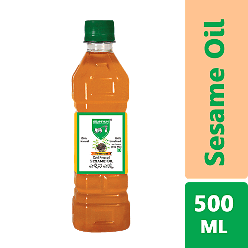Buy GRAMIYUM Chekku/Cold Pressed Sesame Oil 100 Natural & Unrefined
