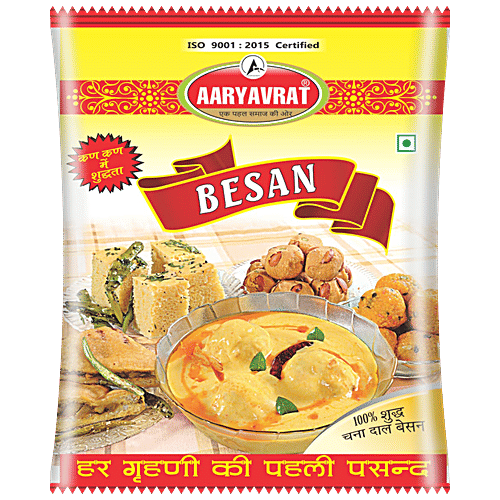 AARYAVRAT Besan Gram Flour - Rich Source Of Protein & Fibre, 1 kg Bag