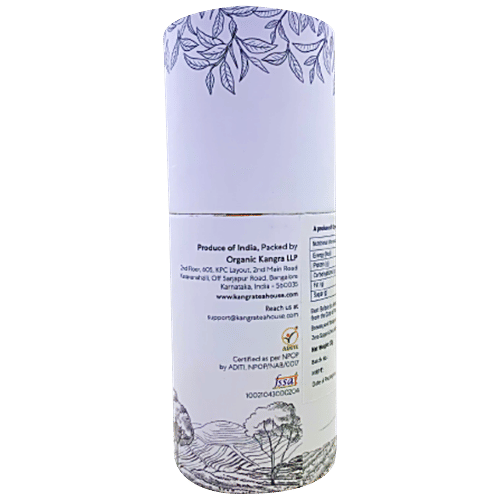 Kangra Tea House Divini Tea - Certified Organic Kangra Tulsi Green Tea, Calming, Stress Reliever, 20 g Jar 