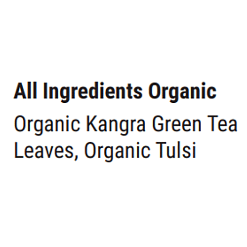 Kangra Tea House Divini Tea - Certified Organic Kangra Tulsi Green Tea, Calming, Stress Reliever, 20 g Jar 