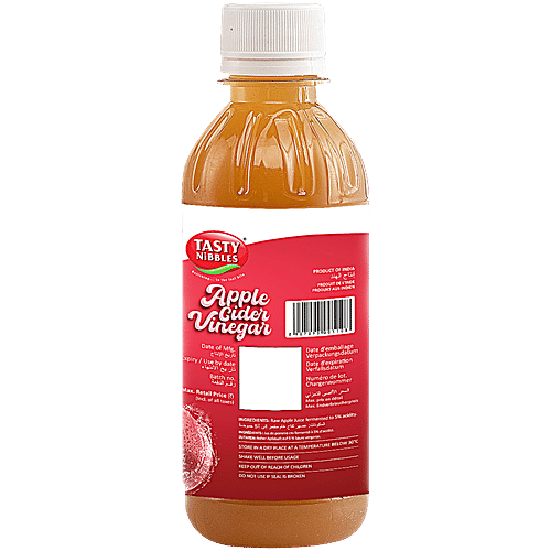Tasty Nibbles Apple Cider Vinegar - Pure & Unfiltered, 250 ml Bottle