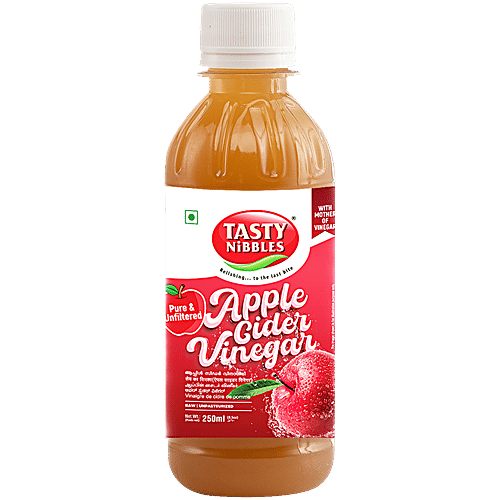 Tasty Nibbles Apple Cider Vinegar - Pure & Unfiltered, 250 ml Bottle