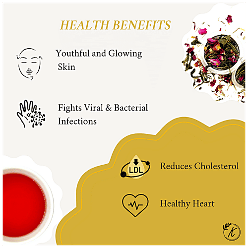 Buy Kangra Tea House Beau Tea Certified Organic Hibiscus Rose Green