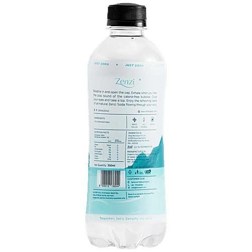 Zenzi Just Soda - Zero Calories, Sodium, Sugar, 350 ml Bottle 