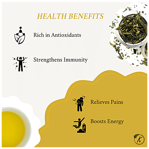 Kangra Tea House Divini Tea - Certified Organic Kangra Tulsi Green Tea, Boosts Immunity, Energy, 100 g Jar