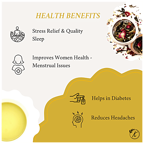 Kangra Tea House Sereni Tea - Certified Organic Kangra Chamomile Mint Green Tea, Better Sleep, 100 g Jar