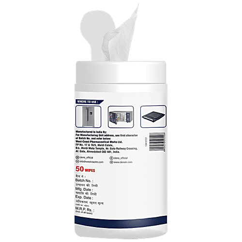 Buy Cleno Microwave & Fridge Wet Wipes Quick Spot Cleaning, Removes Food, Grime, Shelves