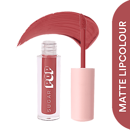 Sugar Pop Matte Lip Colour - Smudge-Proof, Non-Drying, Long-Lasting, Rich Pigmentation, 1.6 ml 18 Maple
