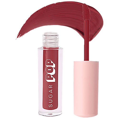 Sugar Pop Matte Lip Colour - Smudge-Proof, Non-Drying, Long-Lasting, Rich Pigmentation, 1.6 ml 20 Poppy