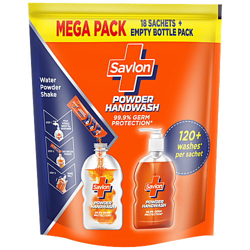 Buy Savlon Powder Handwash Mega Refill Pack Provides 99.9 Germ