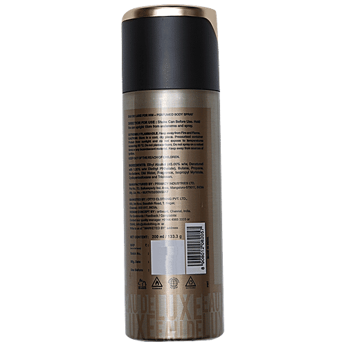 OTTO Perfumed Body Spray - Aqua Di Noir, Long-Lasting Fragrance, For Men, 200 ml  