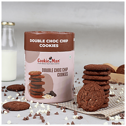 CookieMan Double Choco Chip Cookies, 200 g  