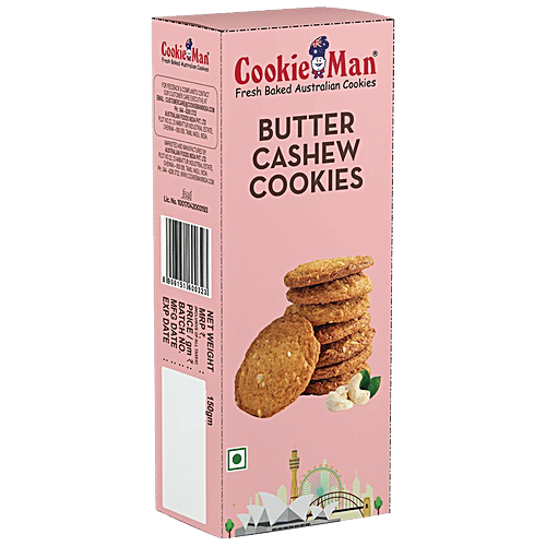 CookieMan Butter Cashew Cookies, 150 g (Buy 1 Get 1) 
