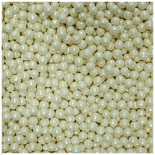 Confect Love Disco Balls Sprinkles 4 MM - White, For Baking, Vegan, Gluten Free & Jain Friendly, 120 g