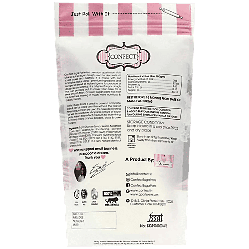 Confect Ivory Sugar Paste - Professional Choice, For Cake Art, 250 g