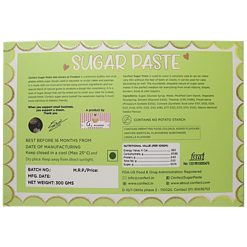 Confect Sugar Paste - Fondant Love, For Baking, 300 g (4 pcs x 75 g each) 