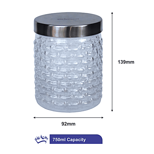 Buy Princeware Iris Pet Jar Pet Jar With Steel Lid Airtight, High