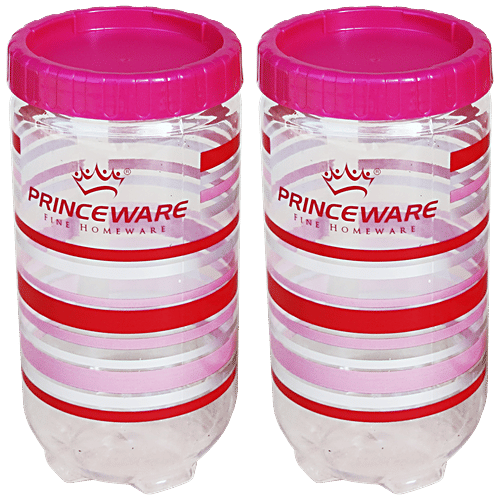 Buy Princeware Stack & Lock Jar Dishwasher Safe, Airtight Pink