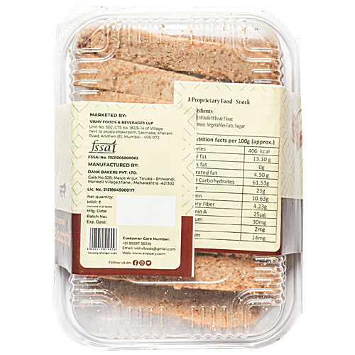 Buy Snaqary Cinnamon Biscotti Goodness Of Whole Wheat, Low Fat