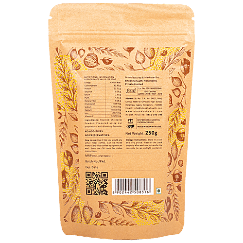 Buy BHOOKHA HAATHI Chickpea Filter Brew Powder CaffeineFree Coffee Substitute, Rich In Fiber